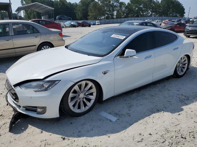 5YJSA1H11EFP47480 - 2014 TESLA MODEL S Weiß Foto 1