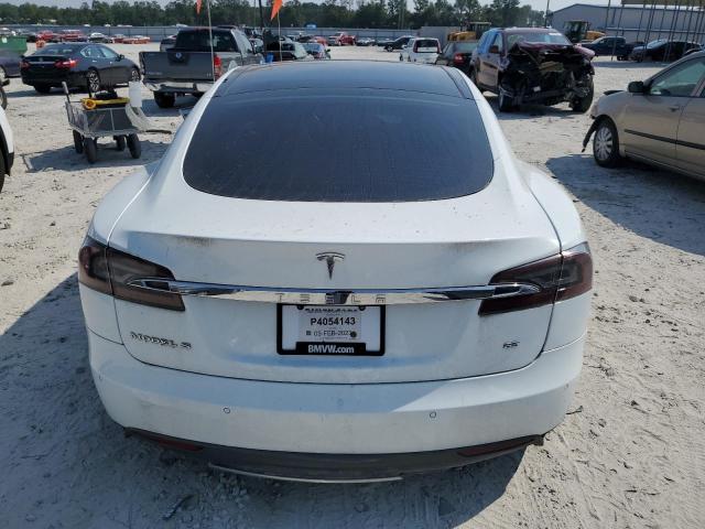 5YJSA1H11EFP47480 - 2014 TESLA MODEL S Weiß Foto 6