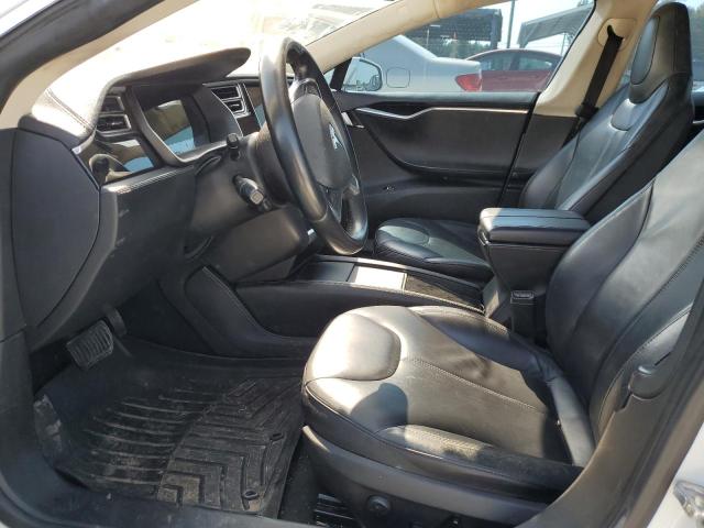 5YJSA1H11EFP47480 - 2014 TESLA MODEL S Weiß Foto 7