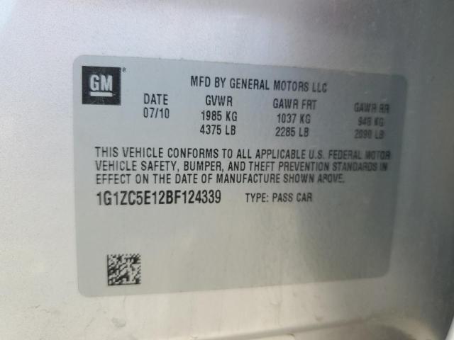 1G1ZC5E12BF124339 - 2011 CHEVROLET MALIBU 1LT Gümüş foto 13