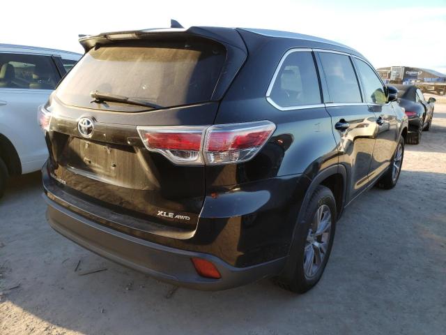 5TDJKRFH1FS212881 - 2015 TOYOTA HIGHLANDER XLE BLACK photo 4