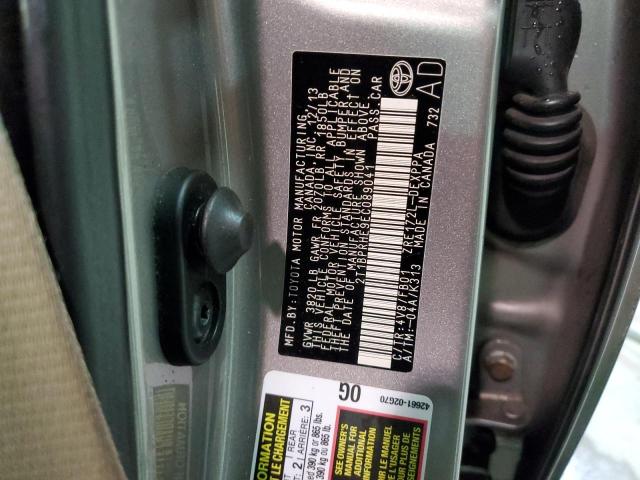 2T1BPRHE9EC089041 - 2014 TOYOTA COROLLA ECO GRAY photo 12