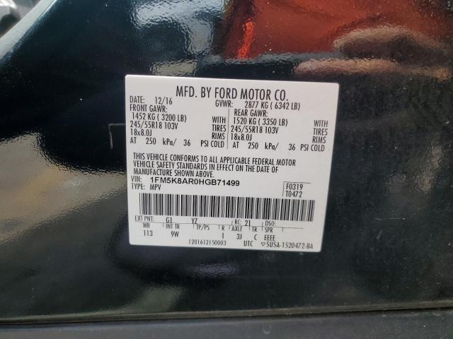 1FM5K8AR0HGB71499 - 2017 FORD EXPLORER POLICE INTERCEPTOR WHITE photo 12