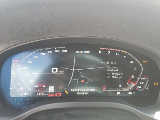 5YMTS0C07M9G81496 - 2021 BMW X3 M COMPETITION ORANGE photo 9