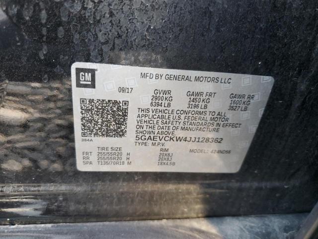 5GAEVCKW4JJ128362 - 2018 BUICK ENCLAVE AVENIR 黑色 照片 13