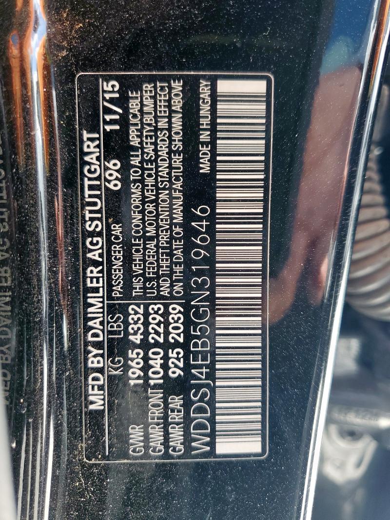 WDDSJ4EB5GN319646 - 2016 MERCEDES-BENZ CLA 250 BLACK photo 13