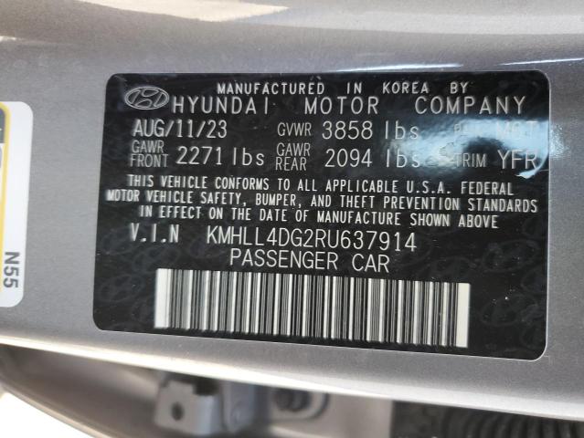 KMHLL4DG2RU637914 - 2024 HYUNDAI ELANTRA SE SILVER photo 12