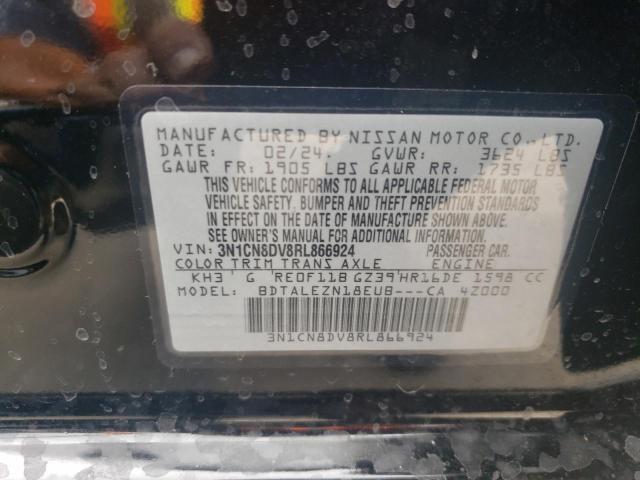 3N1CN8DV8RL866924 - 2024 NISSAN VERSA S BLACK photo 13