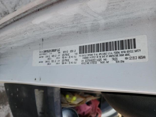 3C6TRVAG2EE114325 - 2014 RAM PROMASTER 1500 STANDARD WHITE photo 12