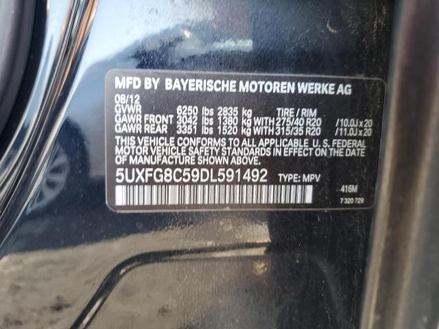 5UXFG8C59DL591492 - 2013 BMW X6 XDRIVE50I BLACK photo 13