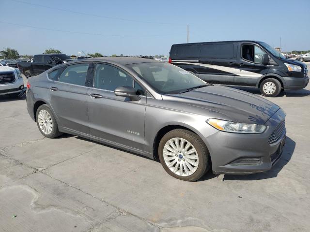 3FA6P0LU5ER171568 - 2014 FORD FUSION SE HYBRID GRAY photo 4