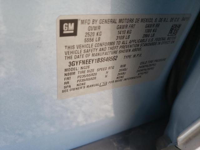 3GYFNEEY1BS649562 - 2011 CADILLAC SRX PERFORMANCE COLLECTION Көк фото 13