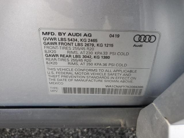 WA1CNAFY7K2094395 - 2019 AUDI Q5 PRESTIGE Gümüş foto 13