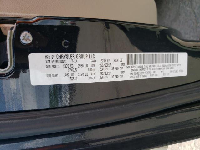 2C4RC1BG9ER470703 - 2014 CHRYSLER TOWN & COU TOURING BLACK photo 13