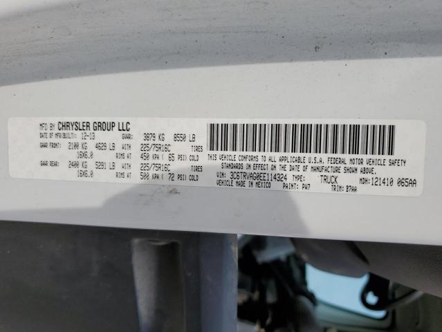 3C6TRVAG0EE114324 - 2014 RAM PROMASTER 1500 STANDARD WHITE photo 13