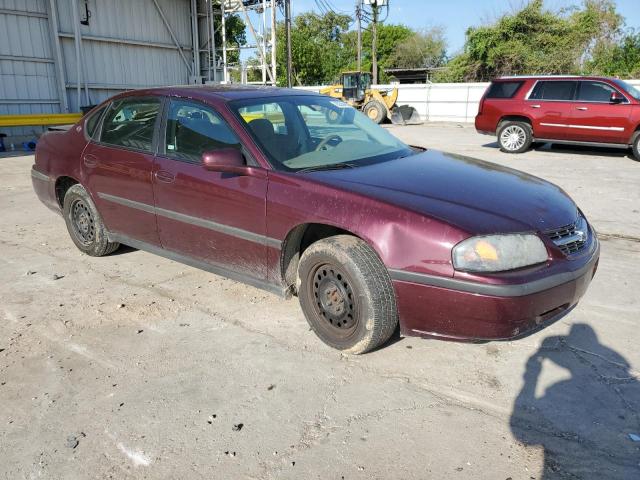 2G1WF52E049135885 - 2004 CHEVROLET IMPALA BURGUNDY photo 4