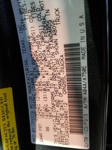 5TFJU4GNXDX046112 - 2013 TOYOTA TACOMA DOUBLE CAB PRERUNNER GRAY photo 10