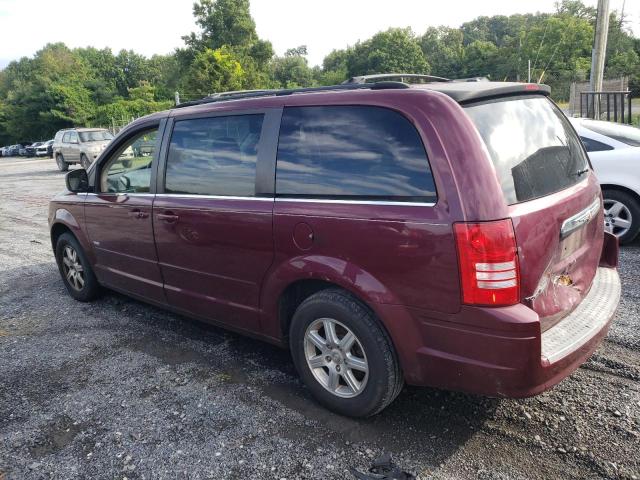 2A8HR54P48R843741 - 2008 CHRYSLER TOWN & COU TOURING BURGUNDY photo 2