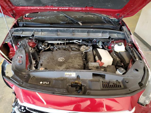 5TDGZRBH7NS238587 - 2022 TOYOTA HIGHLANDER XLE RED photo 12
