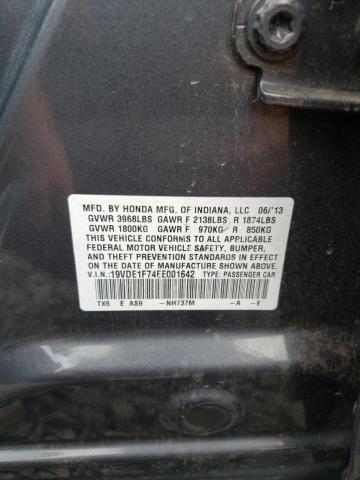 19VDE1F74EE001642 - 2014 ACURA ILX 20 TECH GRAY photo 12