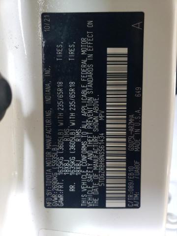 5TDGZRBH8NS561434 - 2022 TOYOTA HIGHLANDER XLE Ağ foto 13