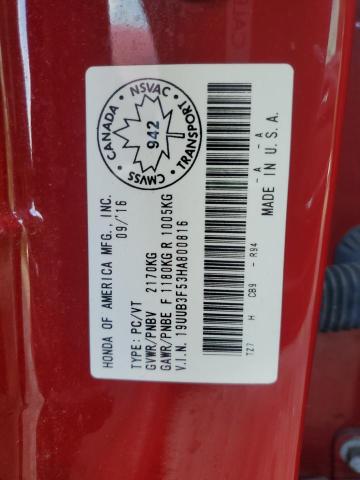 19UUB3F53HA800816 - 2017 ACURA TLX TECH RED photo 12