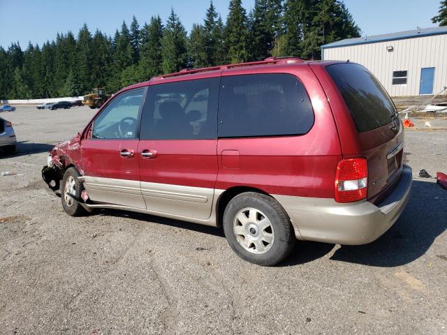 KNDUP131336391458 - 2003 KIA SEDONA EX RED photo 2