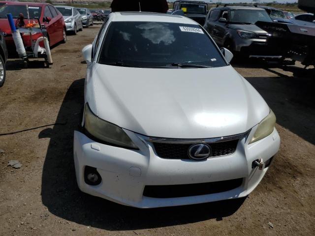 JTHKD5BH8C2063996 - 2012 LEXUS CT 200 WHITE photo 5