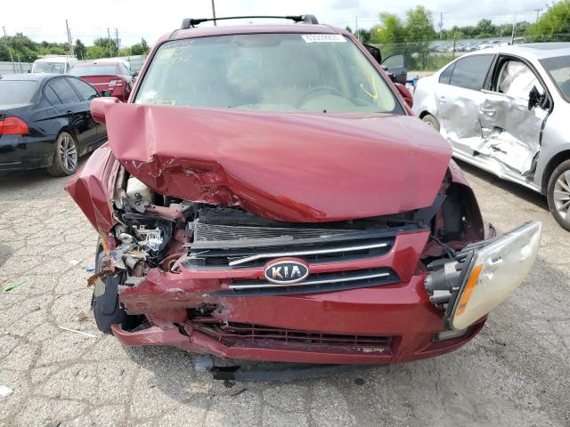 KNDMB233976176436 - 2007 KIA SEDONA EX RED photo 5