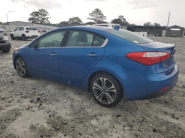 KNAFX4A88F5321617 - 2015 KIA FORTE EX BLUE photo 2