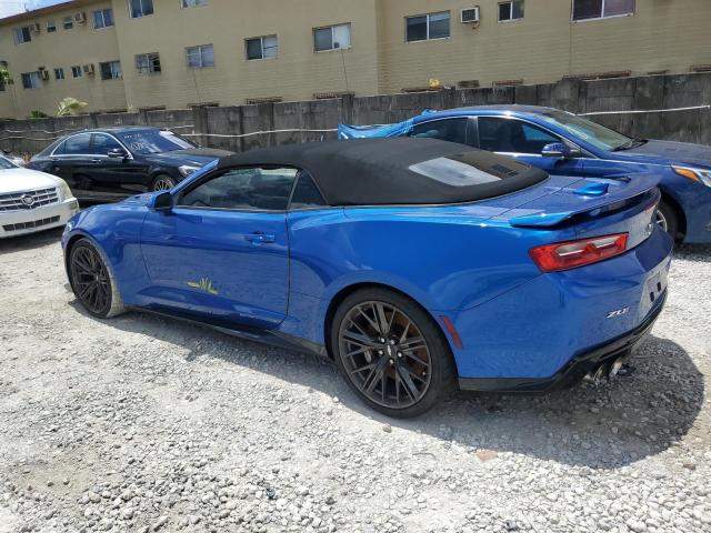 1G1FK3D64H0213090 - 2017 CHEVROLET CAMARO ZL1 BLUE photo 2