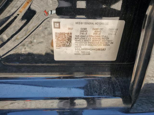 1G1JB5SH1H4166183 - 2017 CHEVROLET SONIC LS 黑色 照片 12