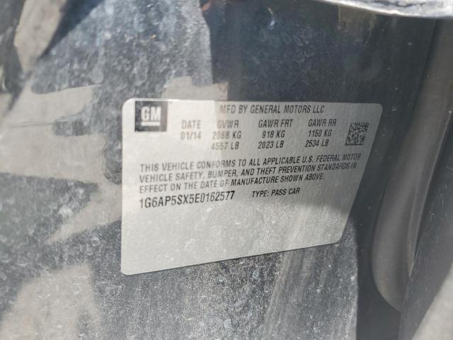 1G6AP5SX5E0162577 - 2014 CADILLAC CTS CHARCOAL photo 12