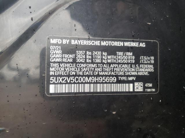 5UX2V5C00M9H95699 - 2021 BMW X4 XDRIVEM40I BLACK photo 12