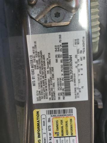 3LN6L2G95ER826864 - 2014 LINCOLN MKZ Gris foto 12