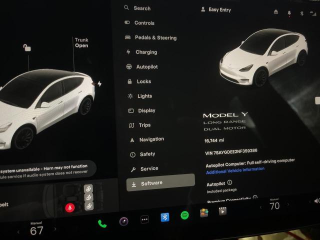 7SAYGDEE2NF359386 - 2022 TESLA MODEL Y أبيض صورة 8