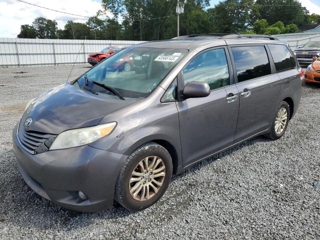 5TDYK3DC9CS233721 - 2012 TOYOTA SIENNA XLE GRAY photo 1