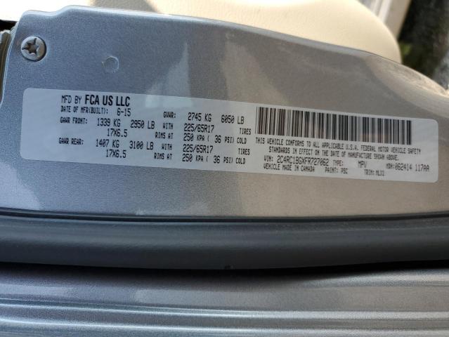 2C4RC1BGXFR727062 - 2015 CHRYSLER TOWN & COU TOURING 银色 照片 13