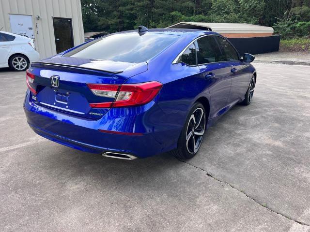 1HGCV1F38MA087640 - 2021 HONDA ACCORD SPORT BLUE photo 4