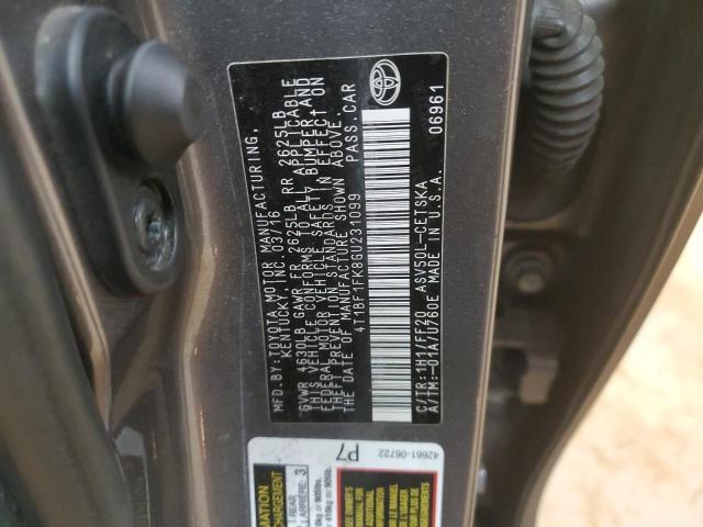 4T1BF1FK8GU231099 - 2016 TOYOTA CAMRY LE GRAY photo 12