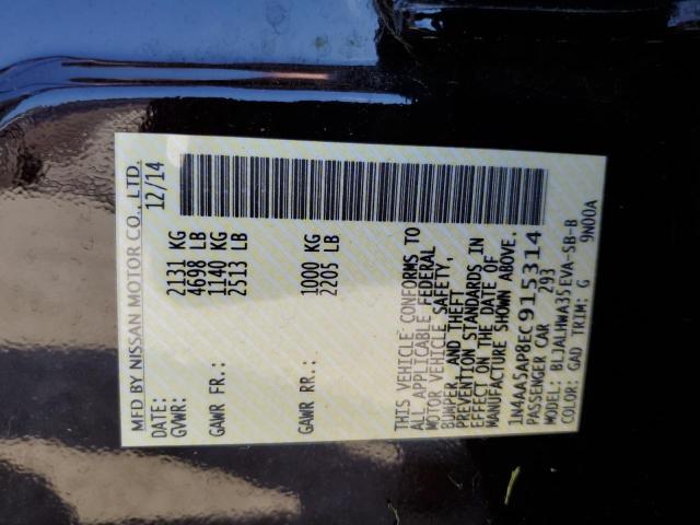 1N4AA5AP8EC915314 - 2014 NISSAN MAXIMA S BURGUNDY photo 13