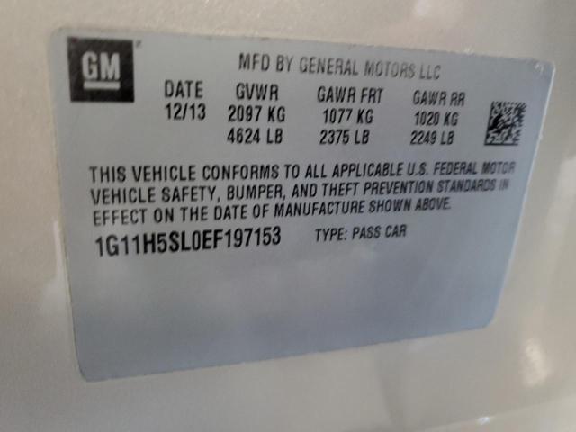 1G11H5SL0EF197153 - 2014 CHEVROLET MALIBU LTZ ვერცხლისფერი ფოტო 12