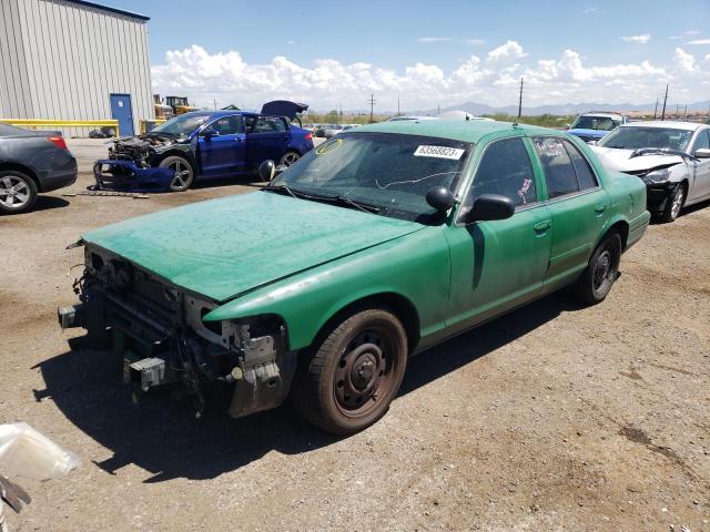 2FAHP71WX7X150256 - 2007 FORD CROWN VICT POLICE INTERCEPTOR GREEN photo 1