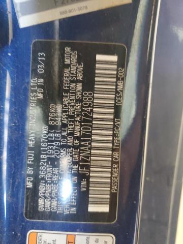 JF1ZNAA17D1724988 - 2013 TOYOTA SCION FR-S ლურჯი ფოტო 12