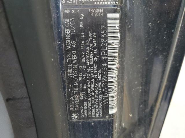 WBABW33414PL28352 - 2004 BMW 325 CI Mavi foto 12