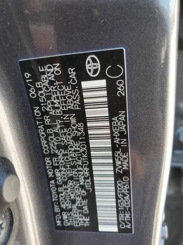 JTDL9RFU1K3011348 - 2019 TOYOTA PRIUS GRAY photo 12