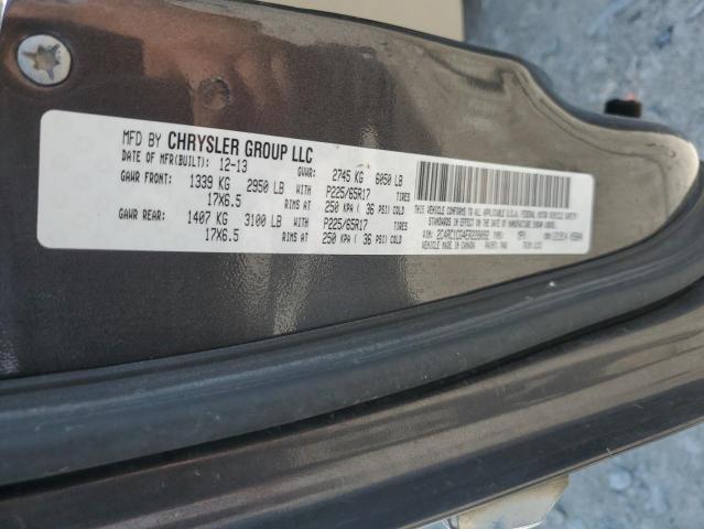 2C4RC1CG4ER228092 - 2014 CHRYSLER TOWN & COU TOURING L GRAY photo 13