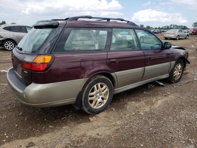 4S3BH686217634447 - 2001 SUBARU LEGACY OUTBACK LIMITED MAROON photo 3