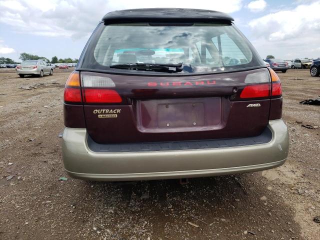 4S3BH686217634447 - 2001 SUBARU LEGACY OUTBACK LIMITED MAROON photo 6