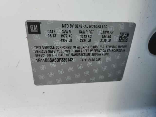 1G11B5SA6DF330142 - 2013 CHEVROLET MALIBU LS 白色 照片 12